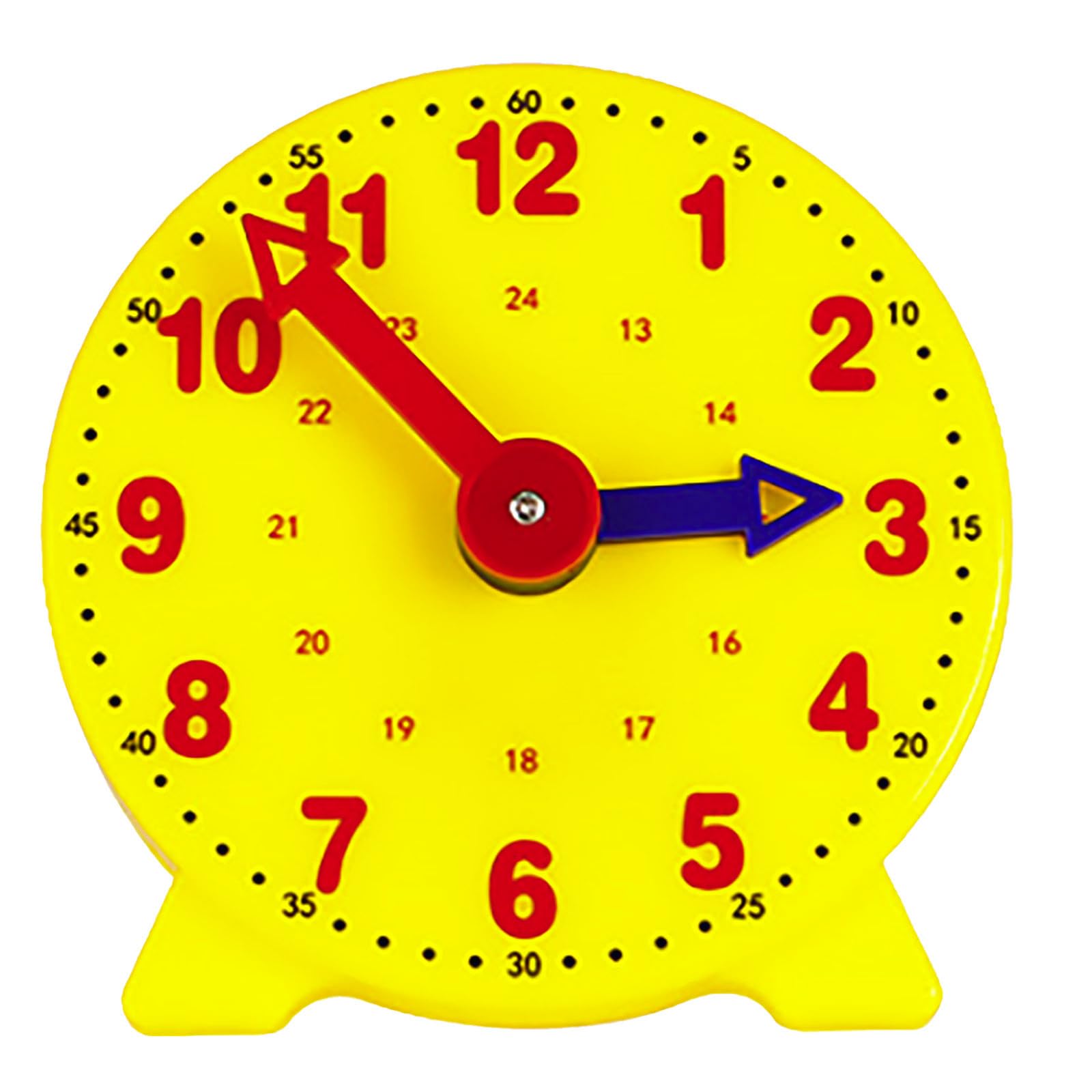 Jipersuo Plastic Mini Gear Clock, Classroom Clock Set for Learning, Children’ s for Learning to Tell the Time, Yellow Practice, Teaching, School Supplies (12-piece Set) 03