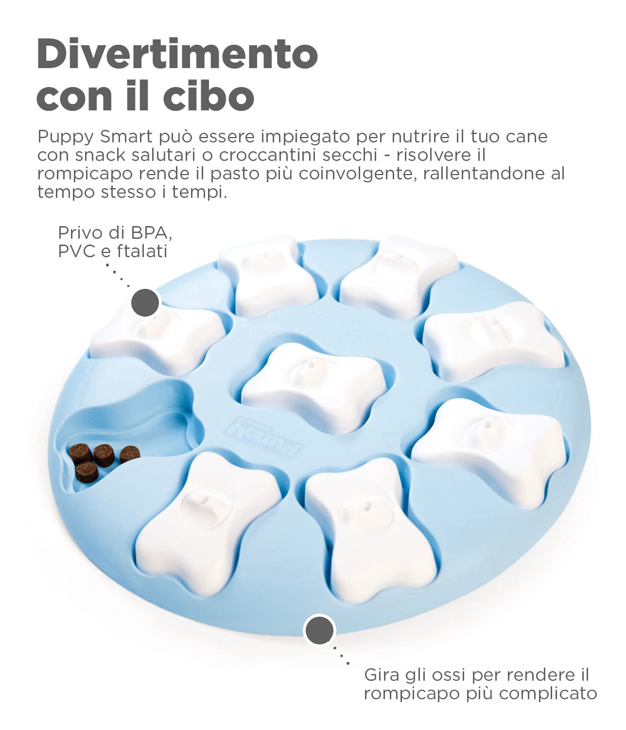 Nina Ottosson di Outward Hound Puppy Smart - Gioco interattivo per cani - rompicapo con ricompense - blu