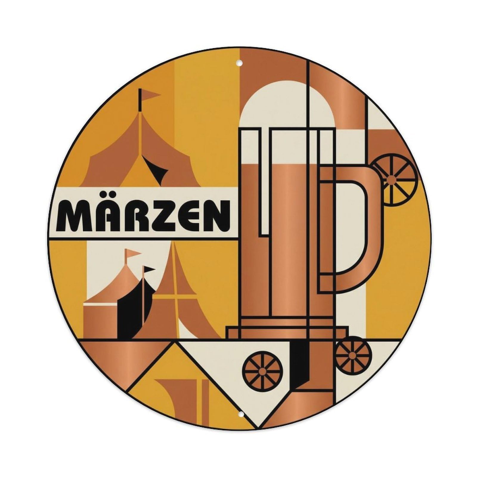 Heritage Bavarian Marzen Amber Lager Fest Beer Brewery Metal Tin Sign