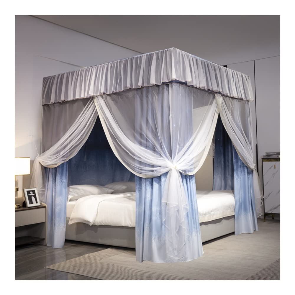 Mosquitera para cama premium de 1,8m con dosel decorativo de metal