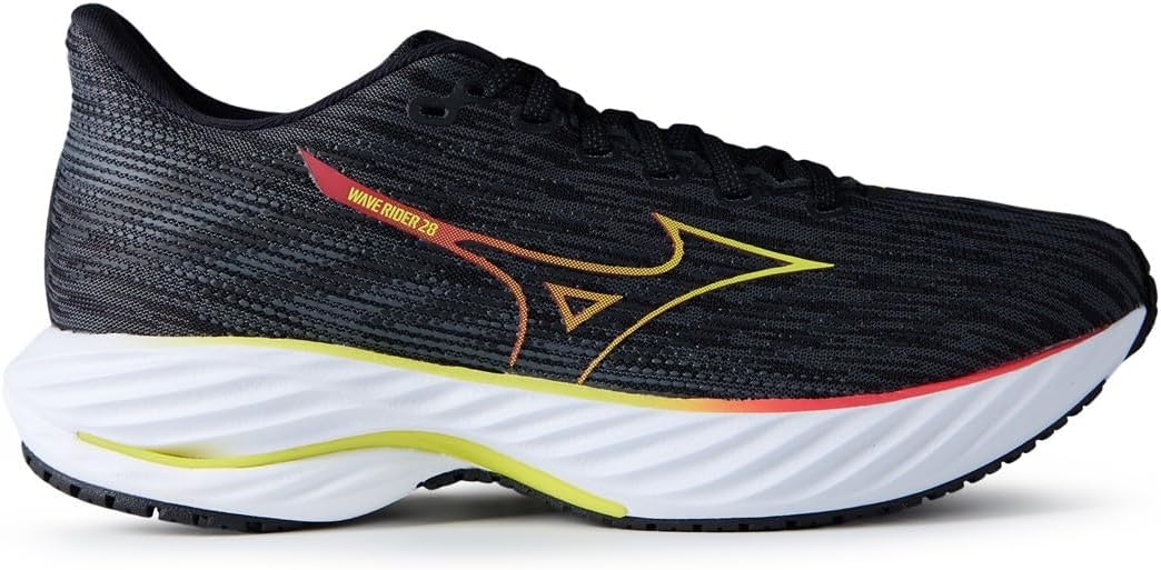 Mizuno Wave Rider 28 - Vedi prezzo su Amazon Mizuno Wave Rider 28 donna grigio/rosa - scarpa running ammortizzata neutra vista laterale