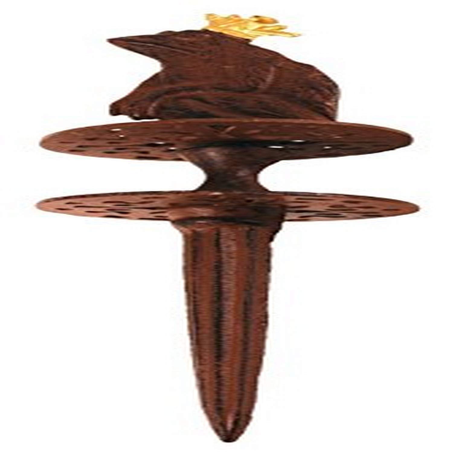 Esschert Design TG34 Frog Prince Antique Garden Hose Guide, Antique Brown with Gold Crown