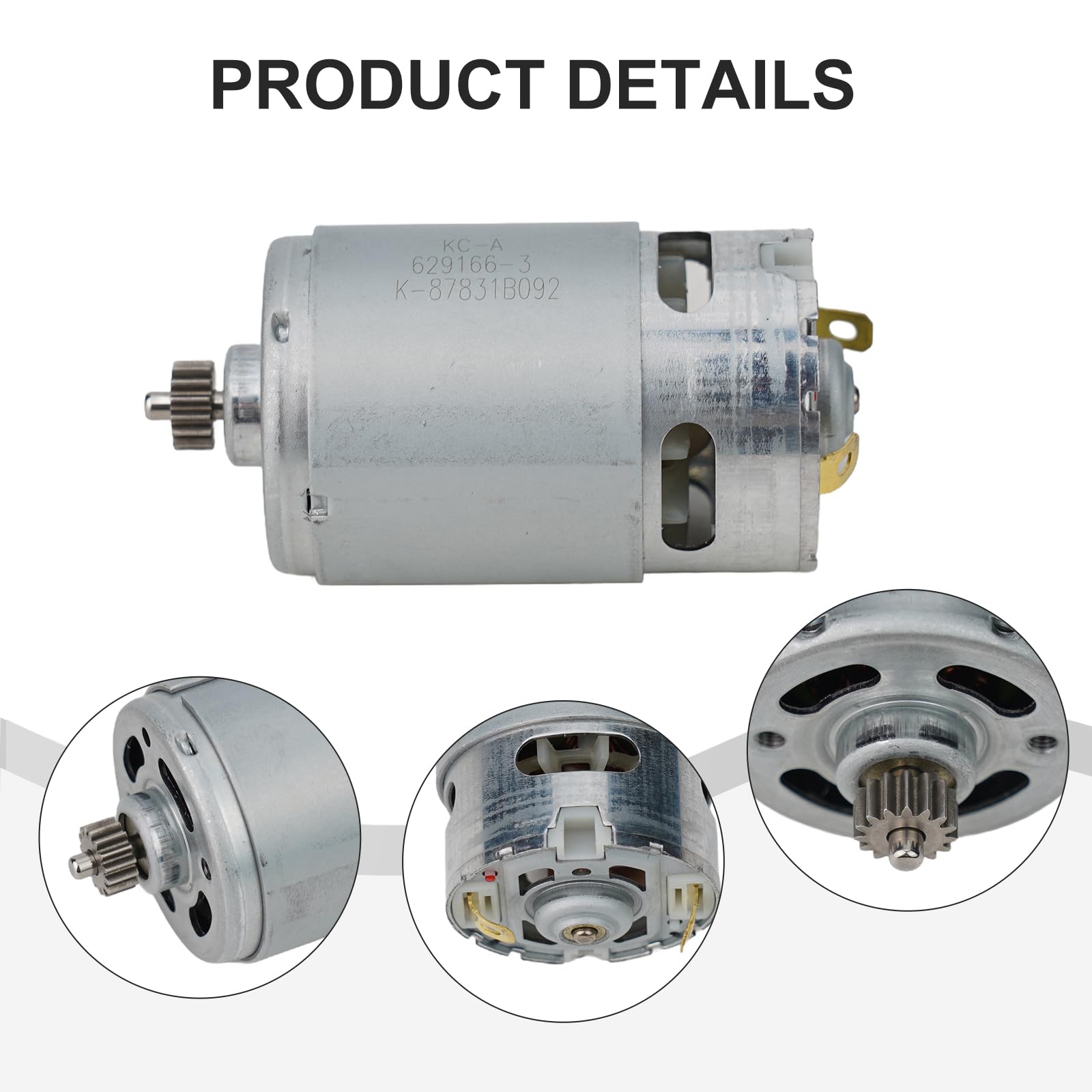 Moteur de rechange pour HP333D DF333D DF033D DF333 HP333DSME, numéro de pièce 629395 8, fabriqué en métal, couleur argent, compatible avec HP333DSME HP333D DF333D DF033D DF333, 1 moteur