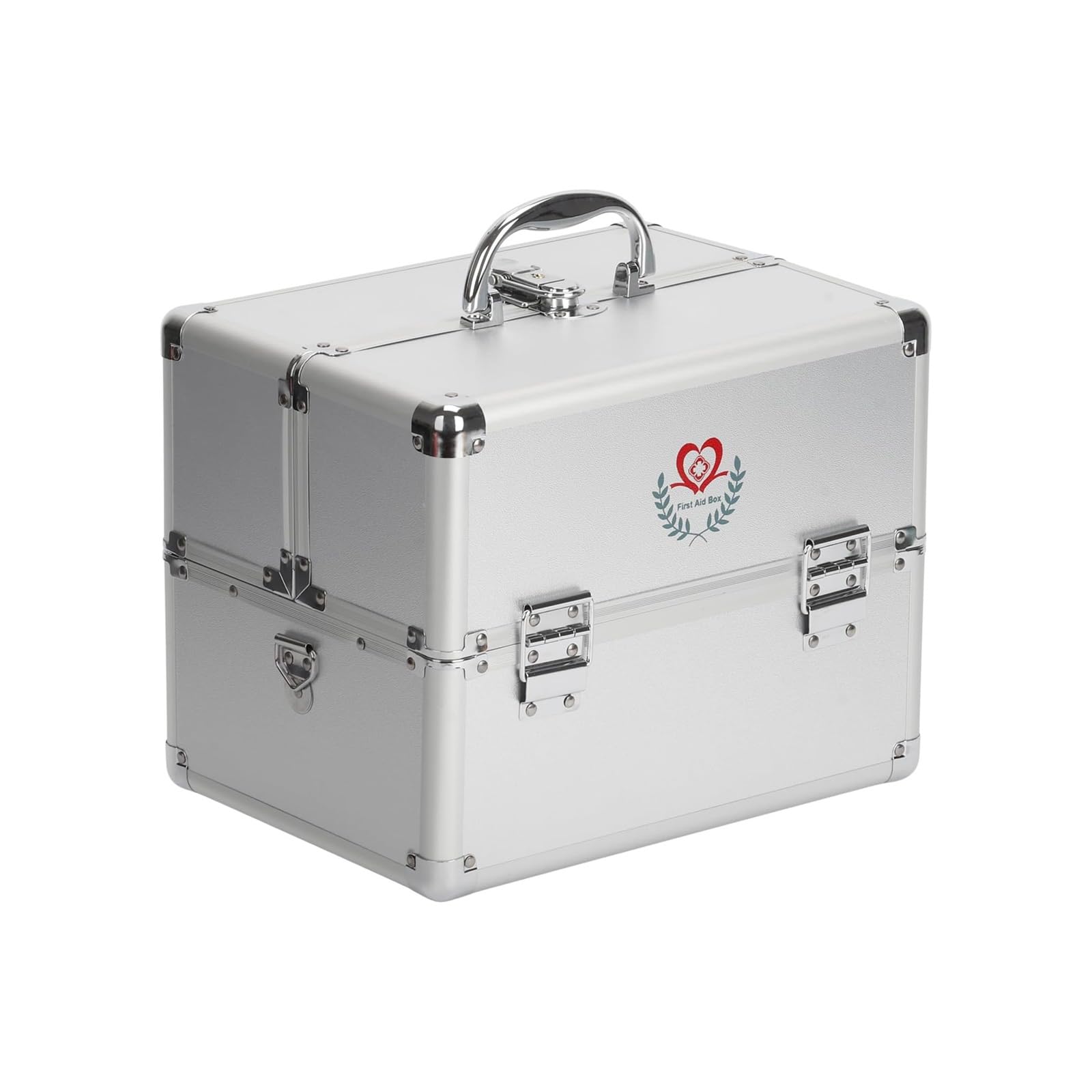 Caja de Almacenamiento de Medicamentos, caja Médica de doble Apertura, caja de Almacenamiento de Botiquín coche Multicapa Familiar de gran Capacidad(17.2 * 16.5 * 24cm/7 * 6 * 9in)