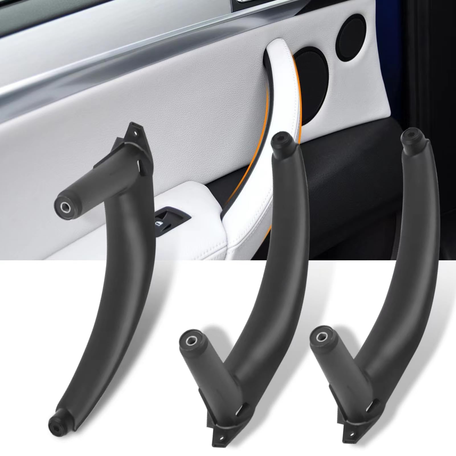 3 PCS Kompatibel mit Türgriff bmw X5 E70 2008-2013,X6 E71/E72 2008-2014 Handgriffe links + Türgriff innen rechts X5 E70/X6 E71 E72 Türgriff Innen (schwarz)