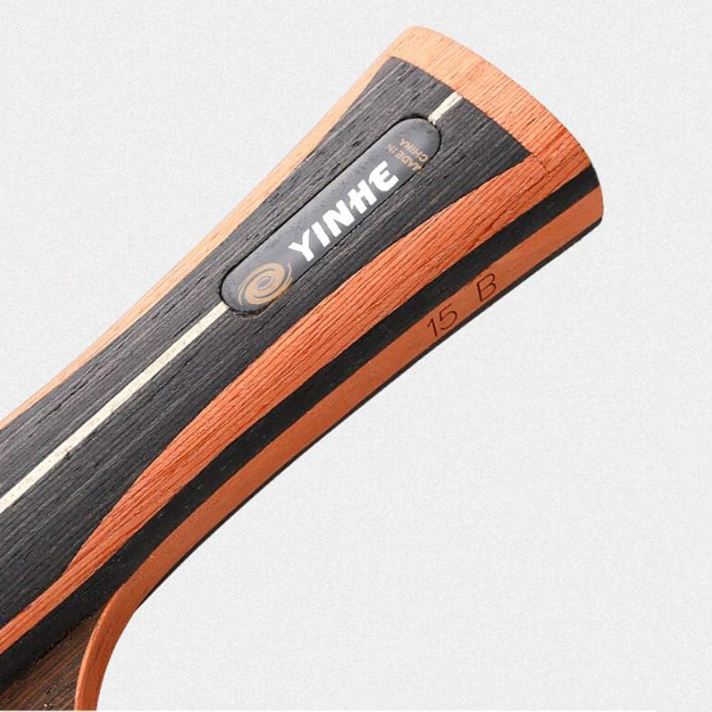 Carbon Table Tennis Bat with Free Case 5-ply Wood 2-ply Carbon Ping Pong Paddle Comfortable Handle/As Shown/Short Handle