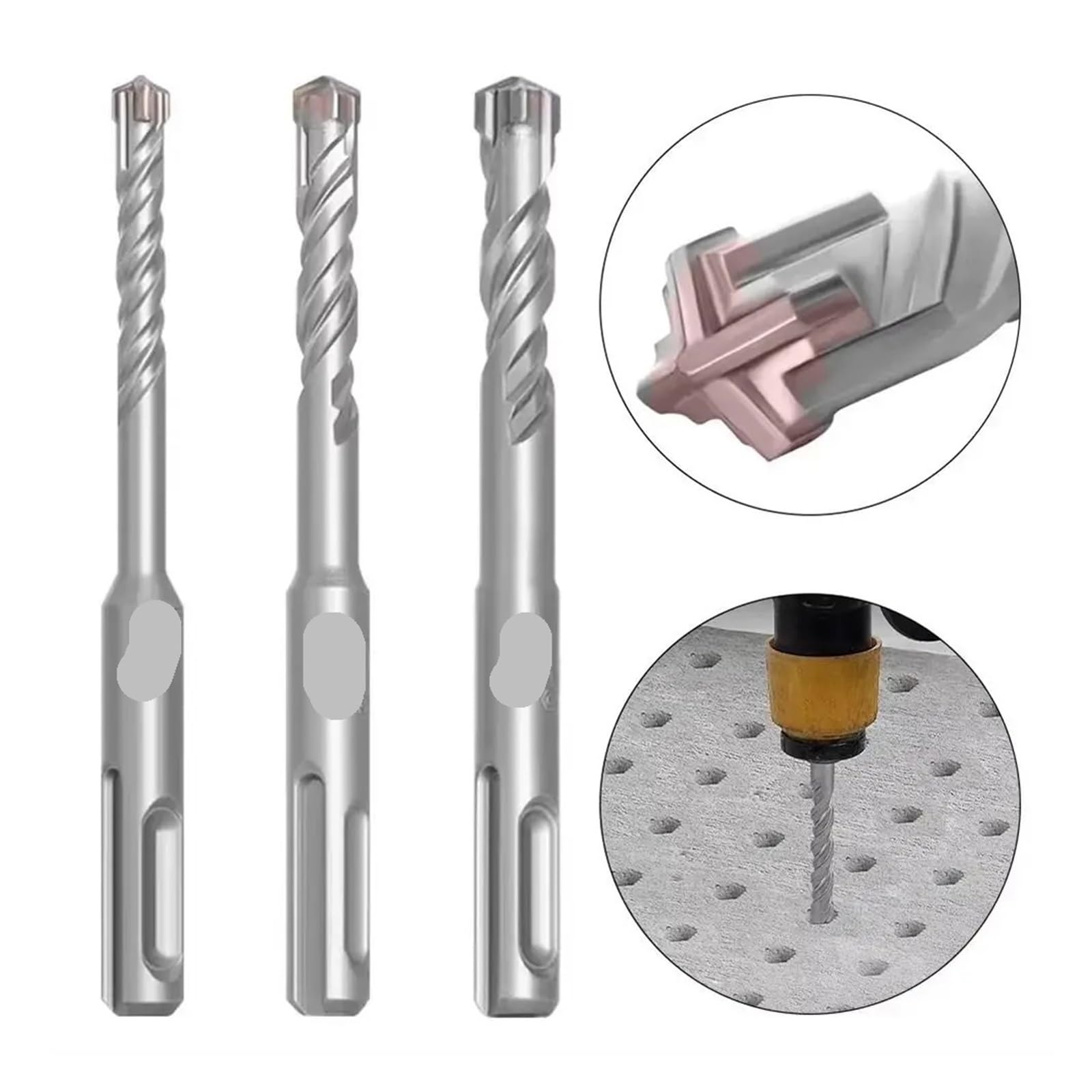 1 punta for calcestruzzo Plus, 4 frese, punte trasversali, trapani a percussione