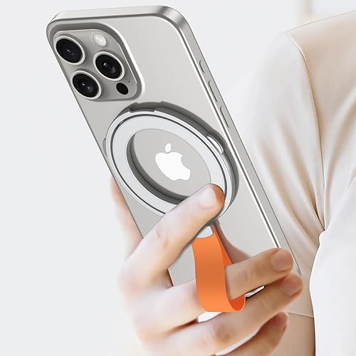 Soporte magnético de agarre para teléfono mejorado 2024  Bucle de silicona, compatible con MagSafe, soporte de anillo para teléfono celular  Anillo