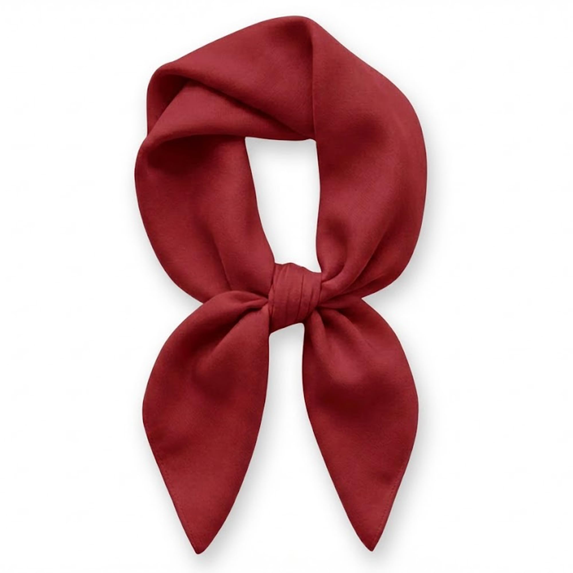 TigerTie Damen Nickituch Halstuch in karminrot einfarbig Uni - Weiches Tragegefühl - Tuchgröße 60 x 60 cm - 100% Baumwolle