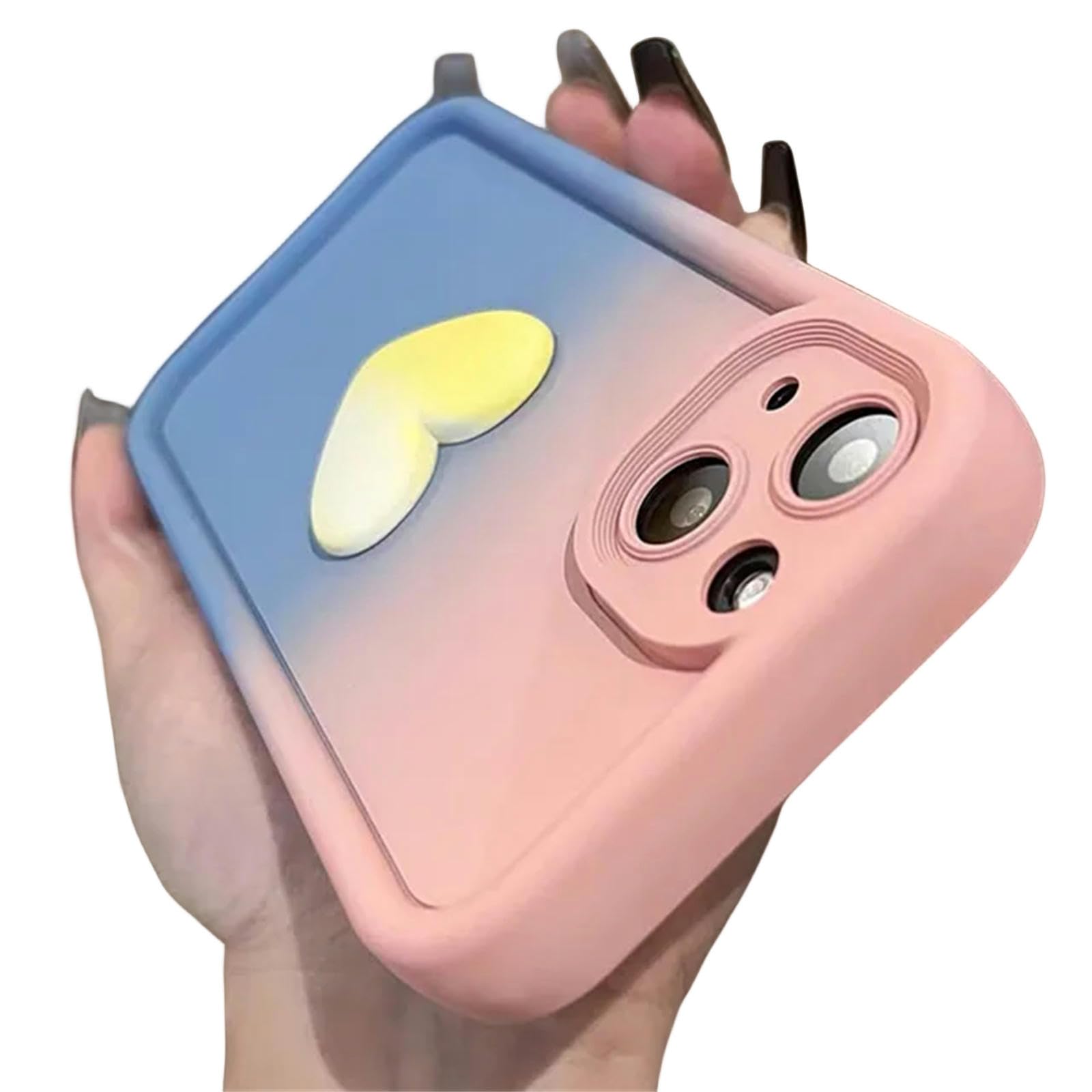 Coque 3D Amour Dégradé pêche bleu, le design doux et poétique pour votre mobile