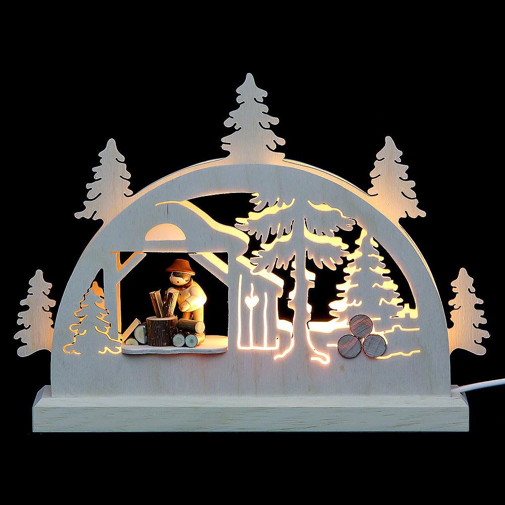 Arco Leñador decorativo para crear ambientes cálidos en repisas y mesas con su luz Mini LED