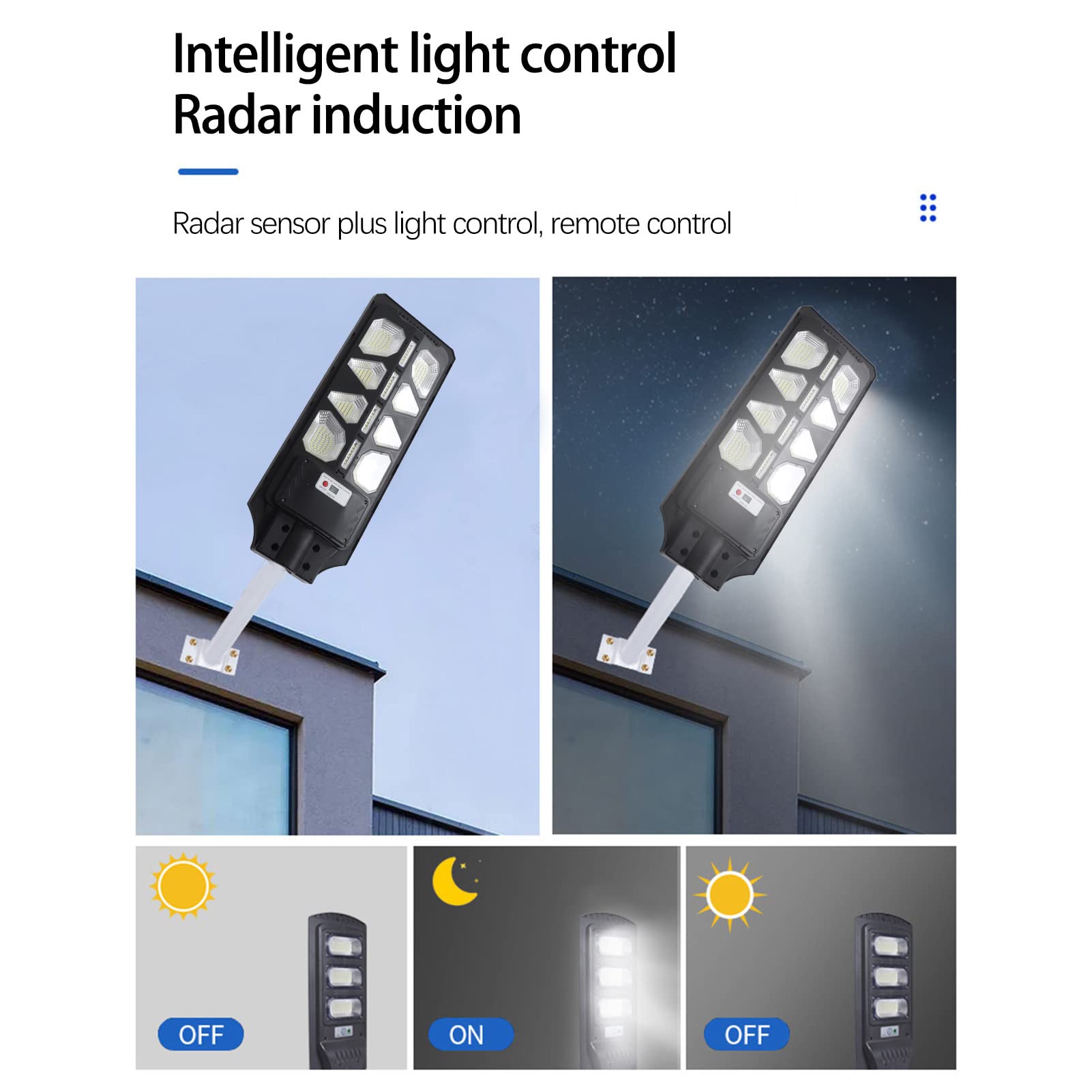Solar Dusk to Dawn Parking Lot Lights Luci di Inondazione Solari 200W 7500K 12 Head Outdoor Sensore di Risparmio Energetico Impermeabile Lampione Stradale