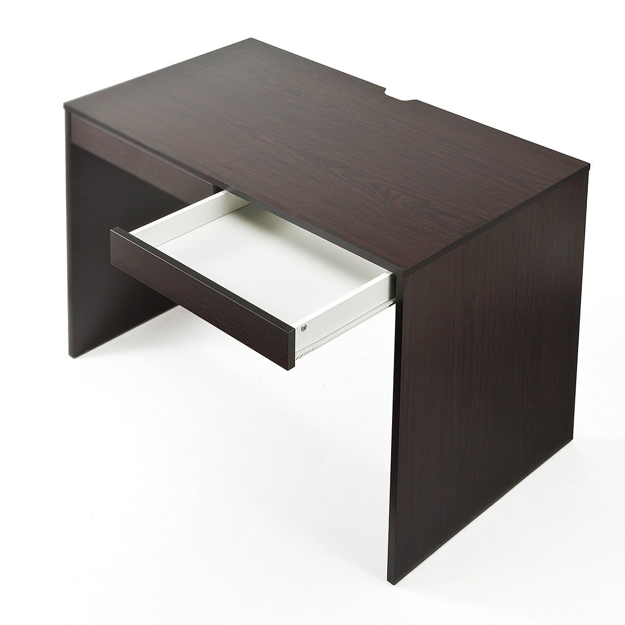木製ダークブラウンデスク 引き出し3つ付き 木製ダークブラウンデスク 引き出し3つ付き