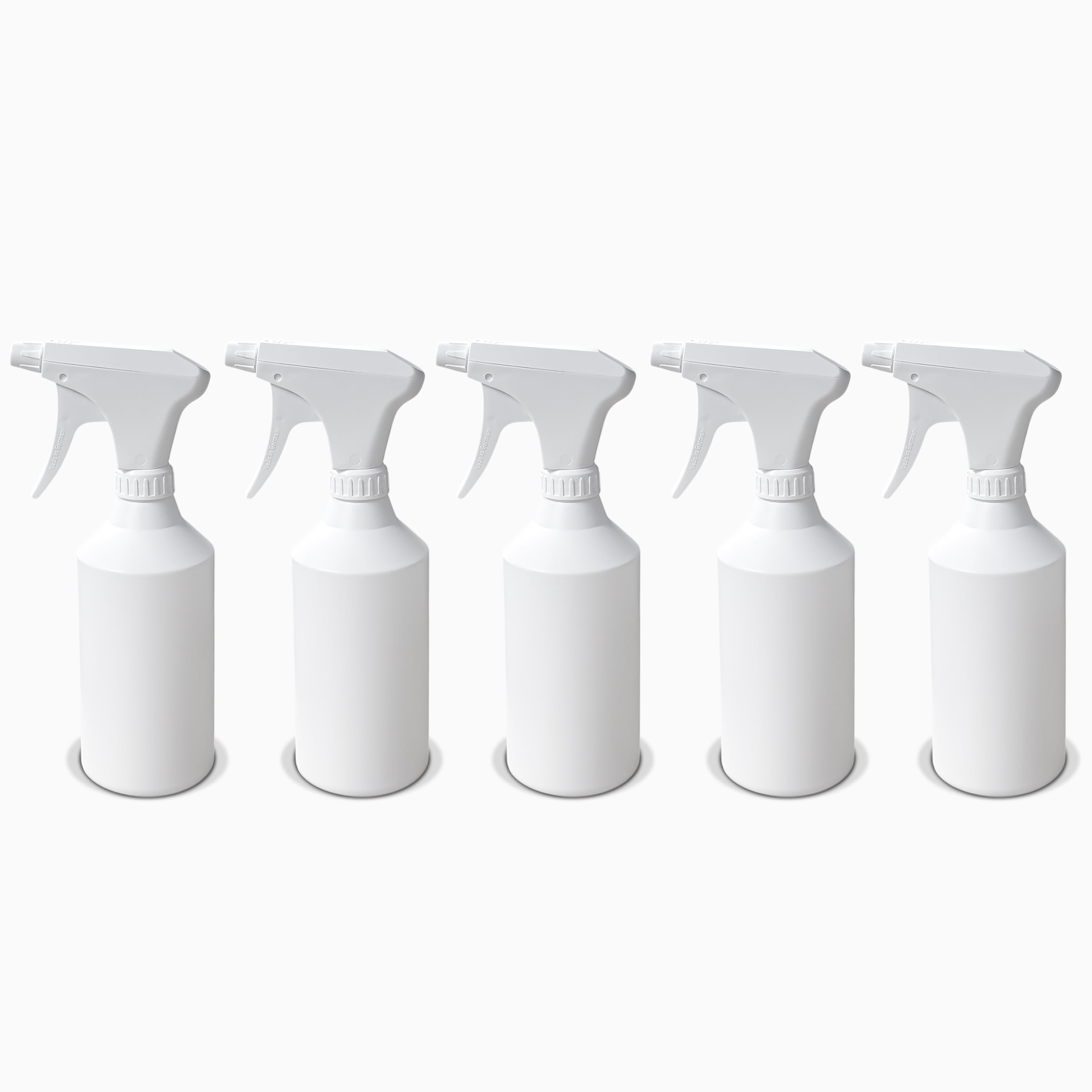 Lösemittelbeständige Sprühflasche 500 ml, 5er-Pack | Lösemittelbeständig: IPA, Ethanol, Aceton, MEK/Butanon, Ethylacetat, Methanol, Bremsenreiniger, Silikonentferner