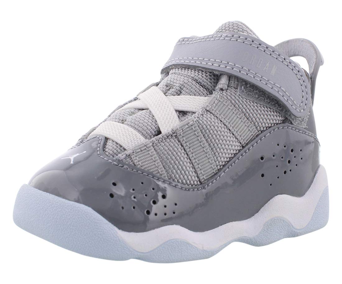 Jordan 323420-015: Toddler's Cool Grey/White/Wolf Grey 6 Rings TD Sneakers