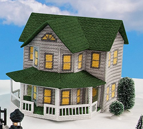 Mary Maxim Grey House Plastic Canvas Kit