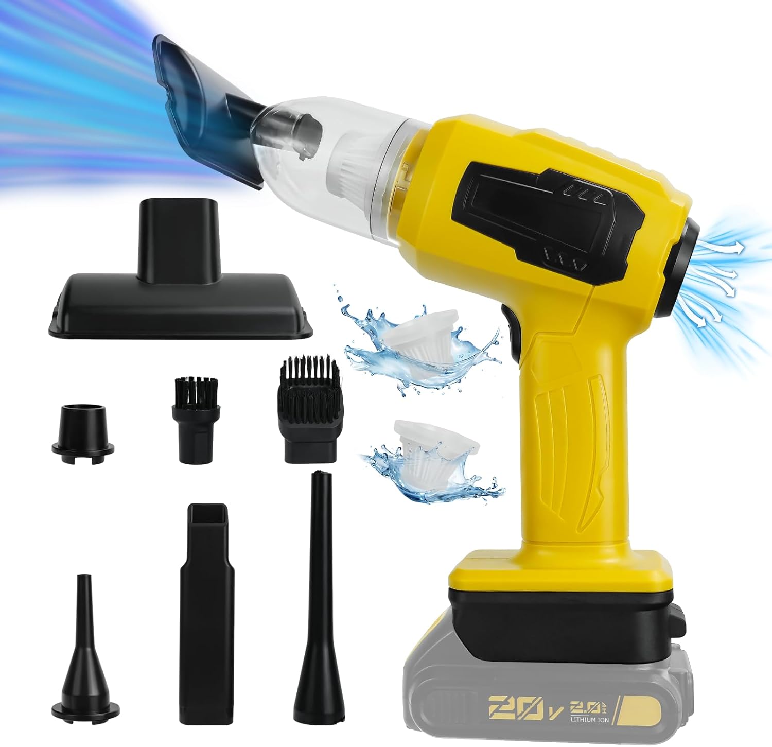 Cordless Mini Vacuum Cleaner for Dewalt 20V, 2-in-1 Handheld Car Vacuum,10kPa Powerful Suction with Brushless Motor for Car, Pet Hair, Home(No Battery) Cordless Mini Vacuum Cleaner for Dewalt 20V, 2-in-1 Handheld Car Vacuum,10kPa Powerful Suction with Brushless Motor for Car, Pet Hair, Home(No Battery)