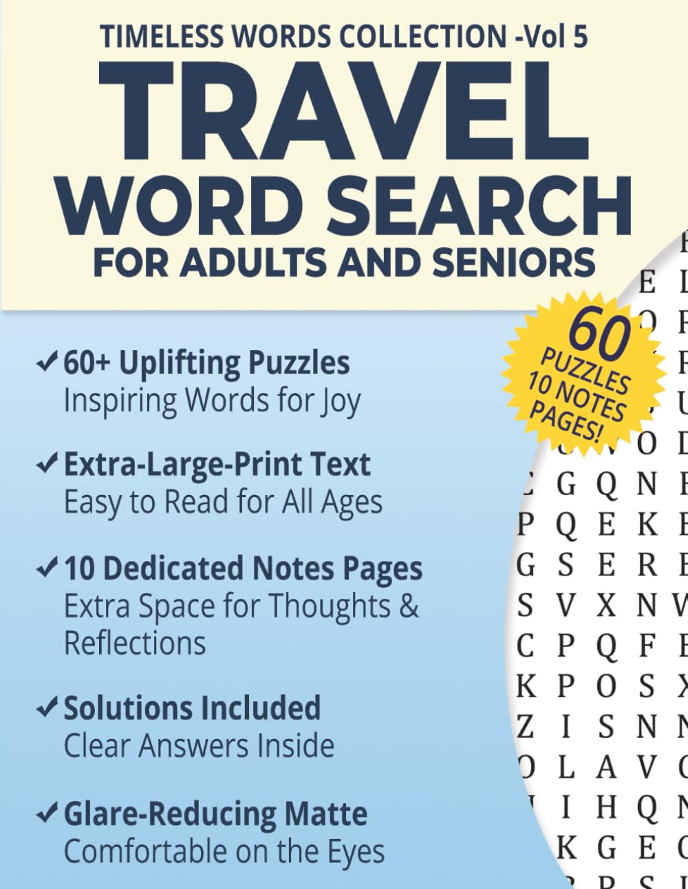 Travel Word Search: Explore the World One Puzzle at a Time (Timeless Words Collection: Large Print Word Search for Adults & Seniors)