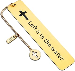 Baptism Gifts for Teens Boys Girls Kids First Communion Christening Gifts for Kids Baby Adult Baptism Bookmarks for Women Men Friends Catholic Gifts Religious Gold Bookmarks with Cross Bulk Gift