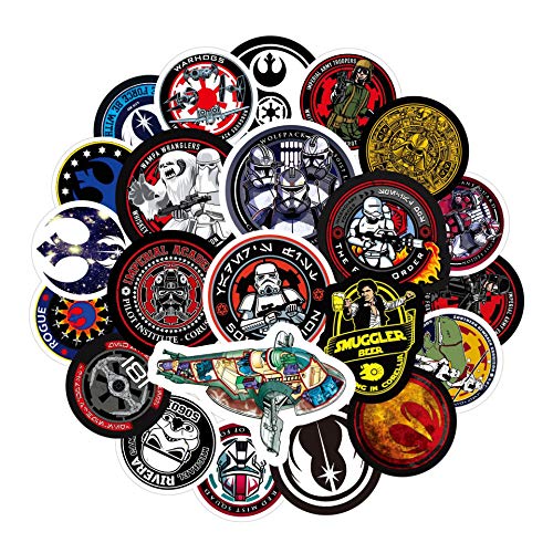 YLGG 50 Pegatinas de Graffiti Impermeables de Star Wars para portátiles, patinetas,...