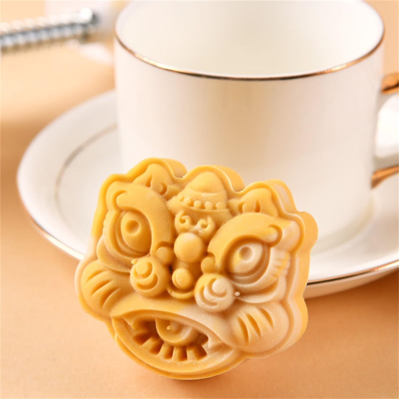 Mains sur le moule de gâteau de lune Moule à gâteau de lune de mi-festival, moules à gâteau de lune en plastique en forme de tigre et de lion, 50 g ou 75 g, presse à main DIY for la cuisson des gâteau