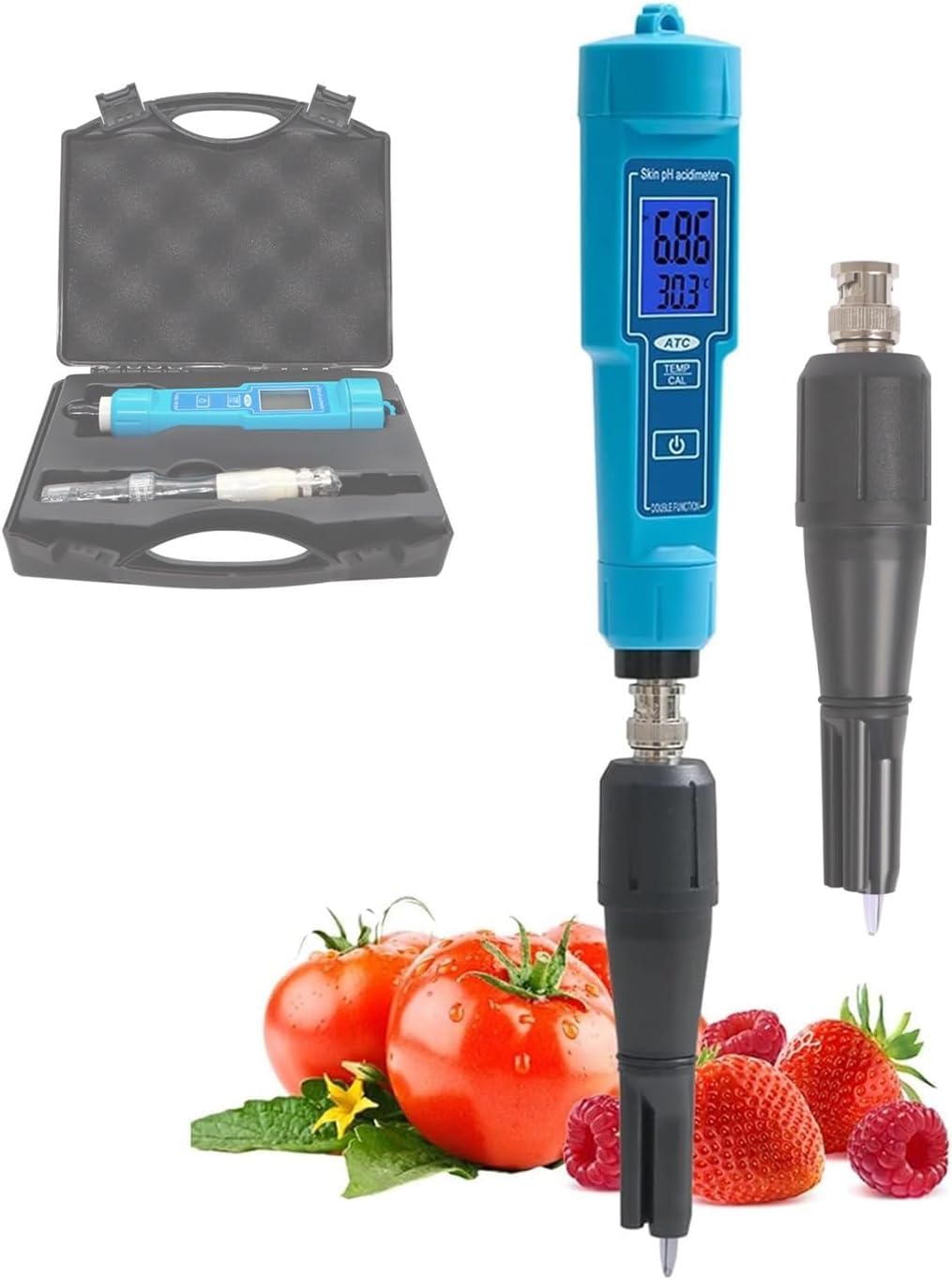 Professional PH I Termometr, Cyfrowy Tester PH Z Ekranem LCD, Automatyczna Kalibracja, Precyzja ±0.1pH, Do Wody, Gleby, Mleka I Użycia W Laboratorium