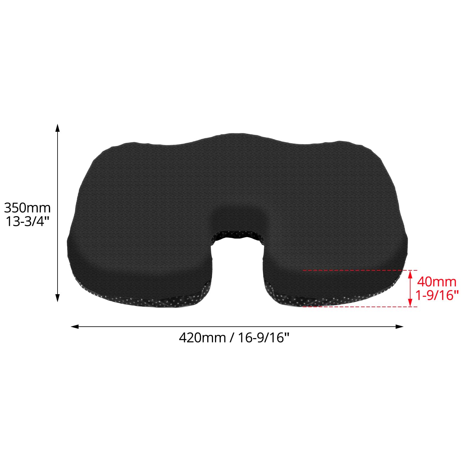 QWORK® Cojín de Asiento para Kayak, Cojín de Gel Antideslizante, Cojín de Asiento en U Forma, para Kayaks, Barcos, Silla de Oficina, Coche