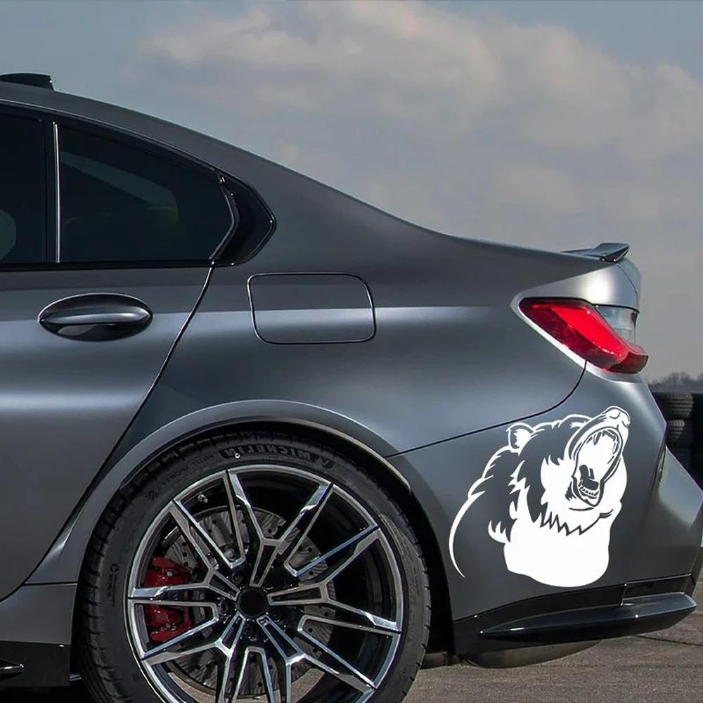 Adesivo Per Auto Con Orso, Decalcomania In Vinile Per Decorazioni Per Finestrini Del Paraurti Dell'auto(Black)