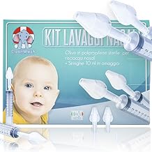 Cleanwash Syringe for Children's Nasal Washes, 2 Pieces, Nasal Olives for Newborn Washes, Made in Italy