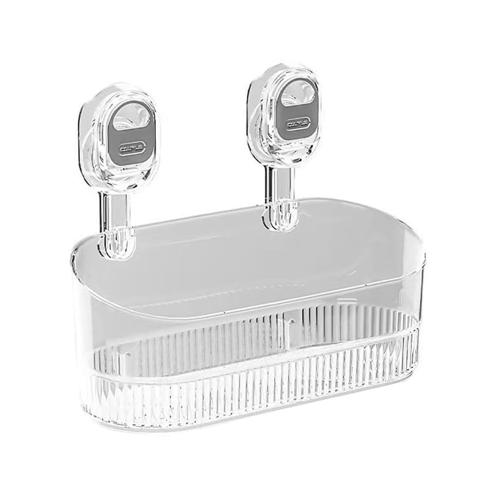 AYEXNSD Wall Mount Storage Shelf with Suction Cups Hanging Shower Clear Bathroom Shower Caddy Hanging Shower Strong Load-Bearing