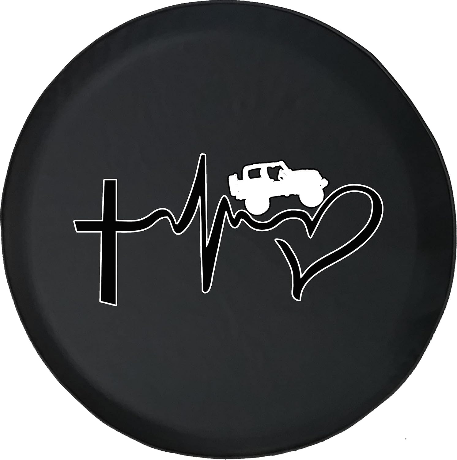 Cross Heart Offroad Black 35 Inch Black Tire Cover