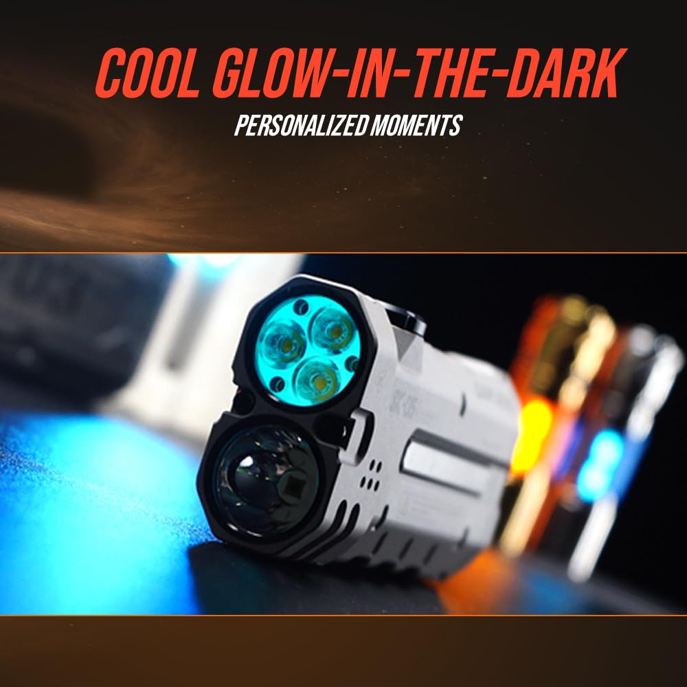LOOP GEAR SK05 PRO Mao EDC Torcia 4360 lumen, 8000 mAh ricaricabile LED torcia e power bank, modalità di illuminazione 3 in 1 (inondazione/spot/luce laterale) per campeggio, escursionismo, emergenza