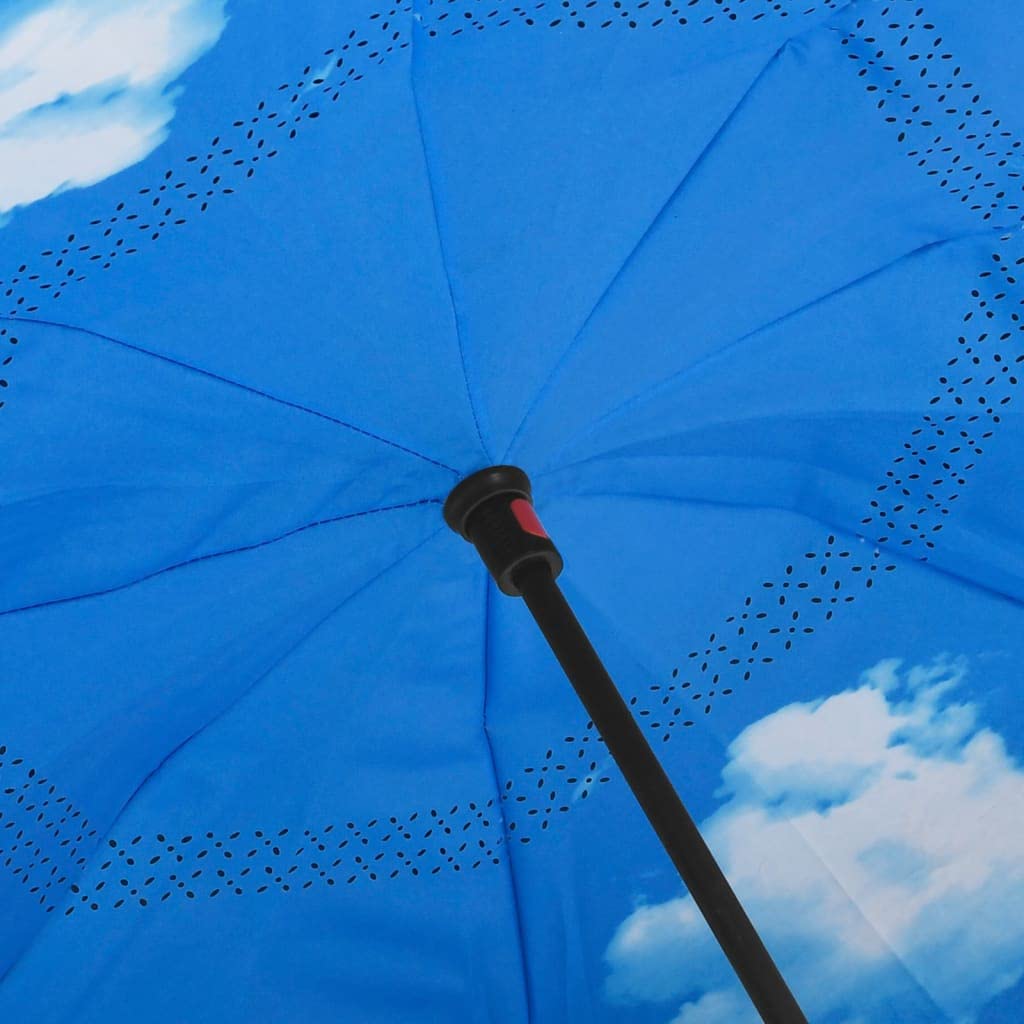 Parapluie à poignée en C Noir 108 cm, léger et Compact, idéal pour Voyage, Maison ou Jardin, avec Tissu résistant à l’Eau, Baleines en Fibre de Verre, pour Pluie, Vent ou randonnée