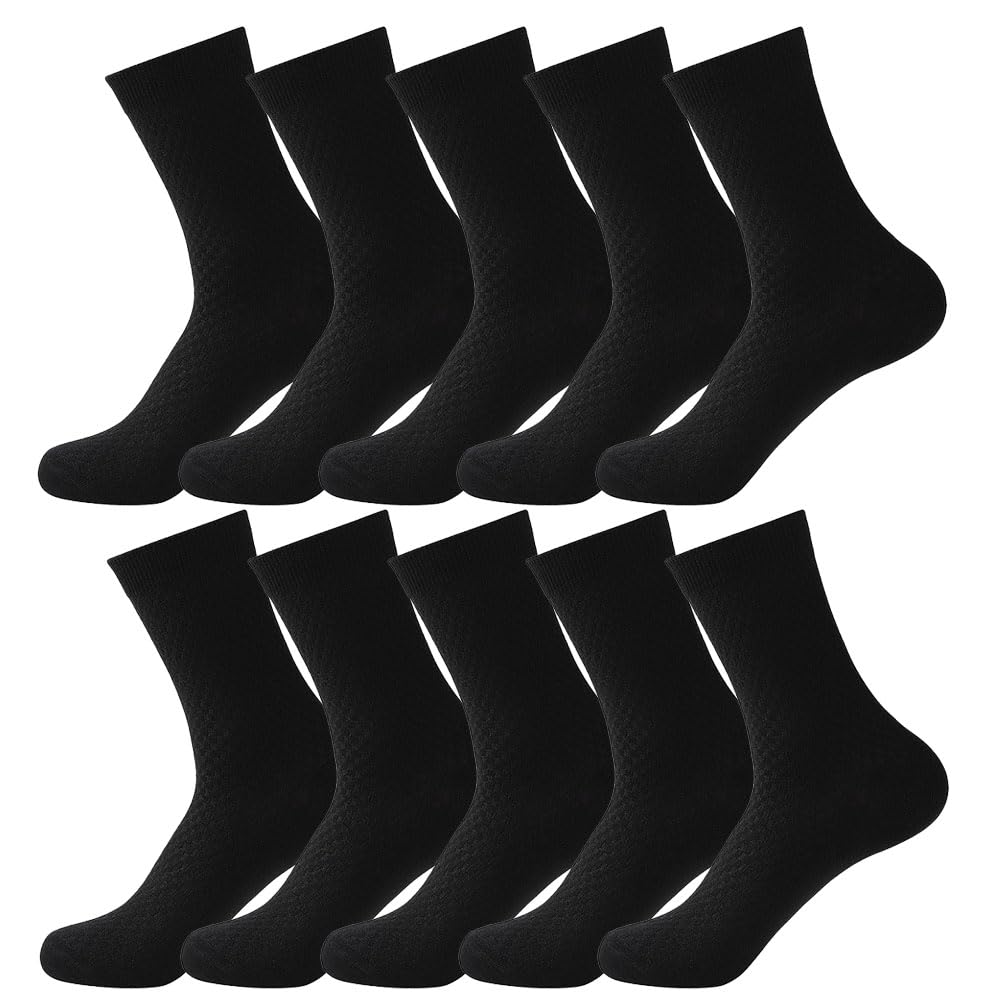 MEIION Bambò Tech Calcetines de Bambú Sin Marcas Calcetines de Bambú Sin Costuras, Anchos Sin Elástico para Pies Sensibles, Transpirables, para Mujer, Hombre y Ancianos