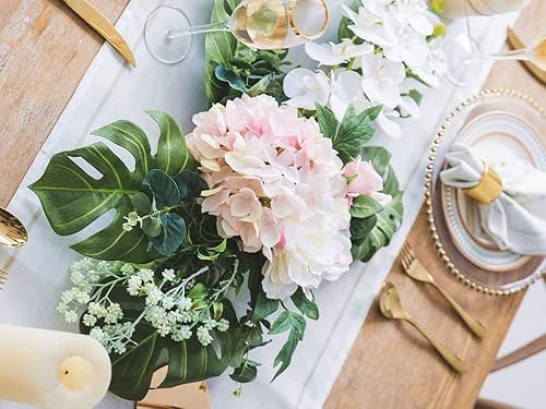 Miniatura 5 de Hojas de Monstera artificiales de tacto real, tallos de hojas de Monstera Deliciosa, palmera tropical sintética, vegetación para decoración del