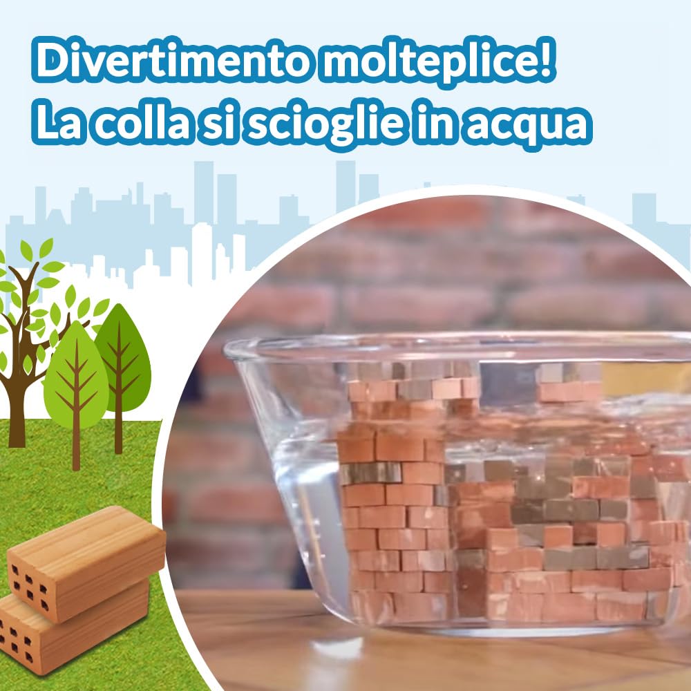 Brick Trick Trefl Cantiere/Construction Site - Costruisci con i Mattoncini, Veri Mattoncini ECO, 290 Mattoni, Riutilizzabili, Kit Creativo per Bambini dai 6 Anni