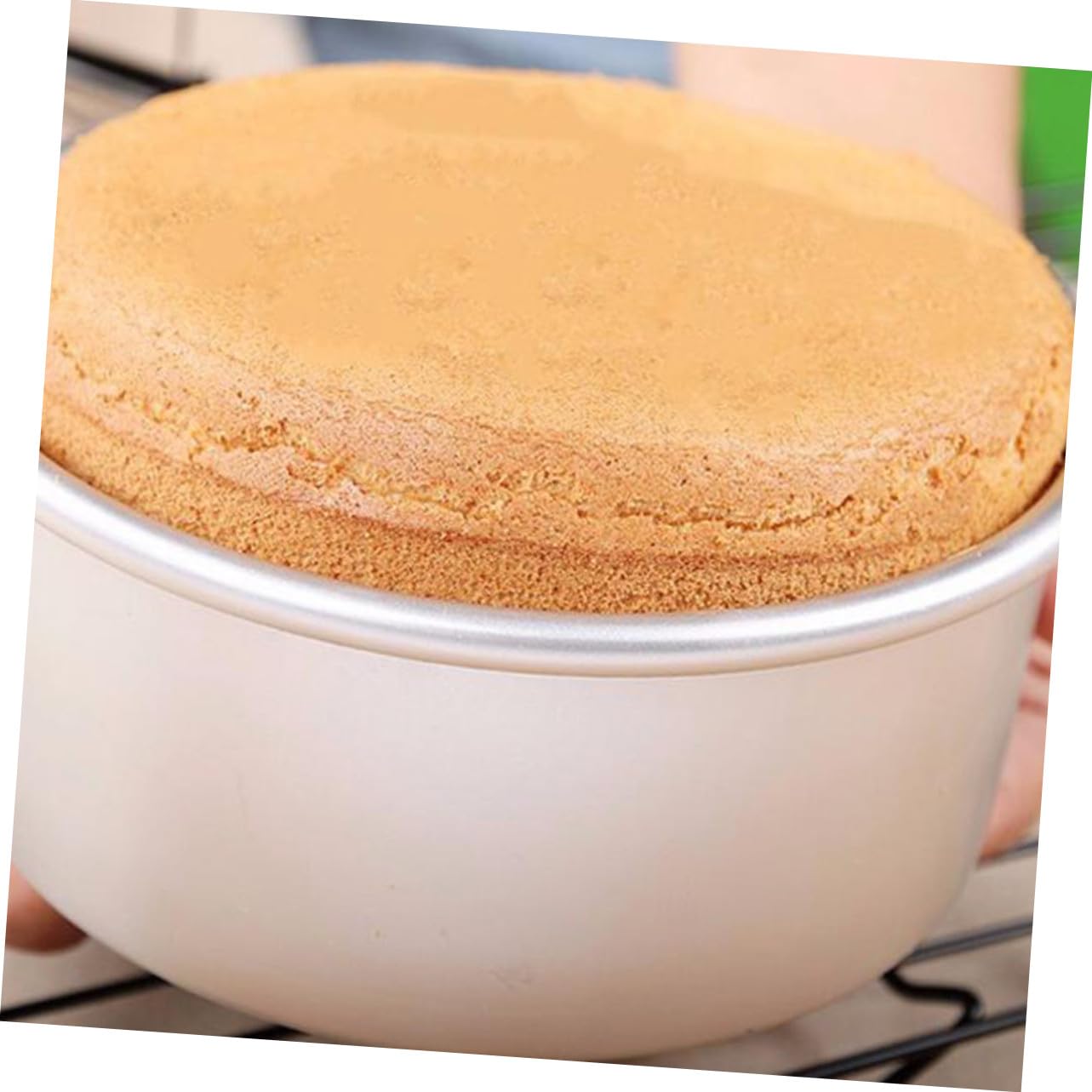 BESTYASH 4 piezas Molde Redondo para Pasteles Molde de Aleación de Antiadherente con Base Desmontable Bandeja para Bizcochos y Postres Fácil Desmoldar y Hornear