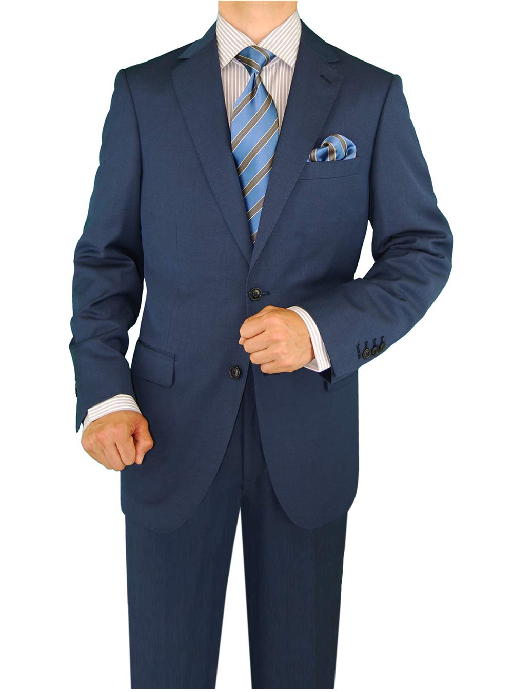 Men'S 2 Button Charcoal Gray Super 150'S Dress Business ~ Wedding 2 Piece Side Vent - Color: Dark Grey Suit - 100% Percent Wool Fabric Suit - Worsted Wool Business Suit main image 1