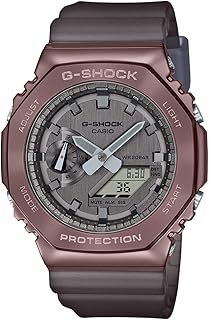 casio G-Shock GM-2100MF-5ADR Brown IP Gray Analog-Digital Dial Translucent Resin Strap Men's Watch Shock and 200M Water Resistant G1214-picture-36