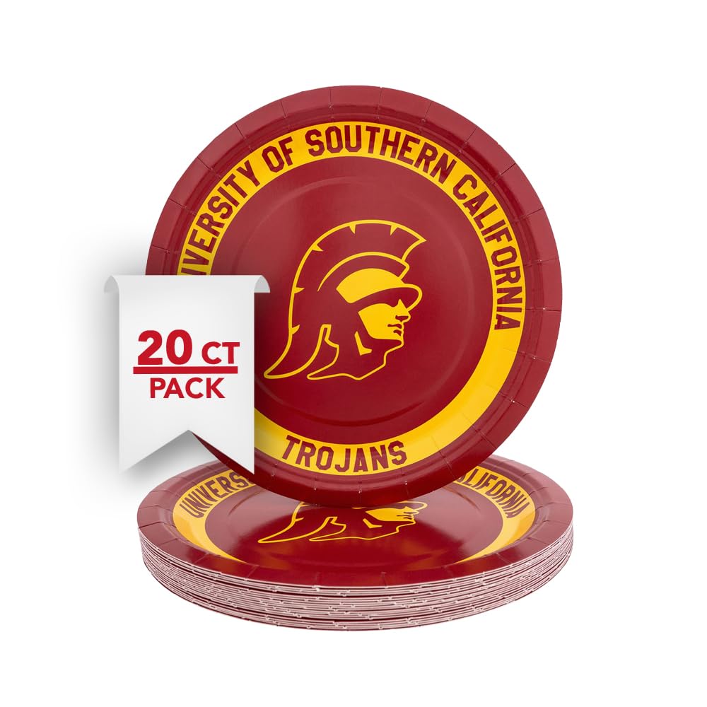 Desert Cactus University of Southern California Paper Plates USC - gameday and tailgating | Mubboo