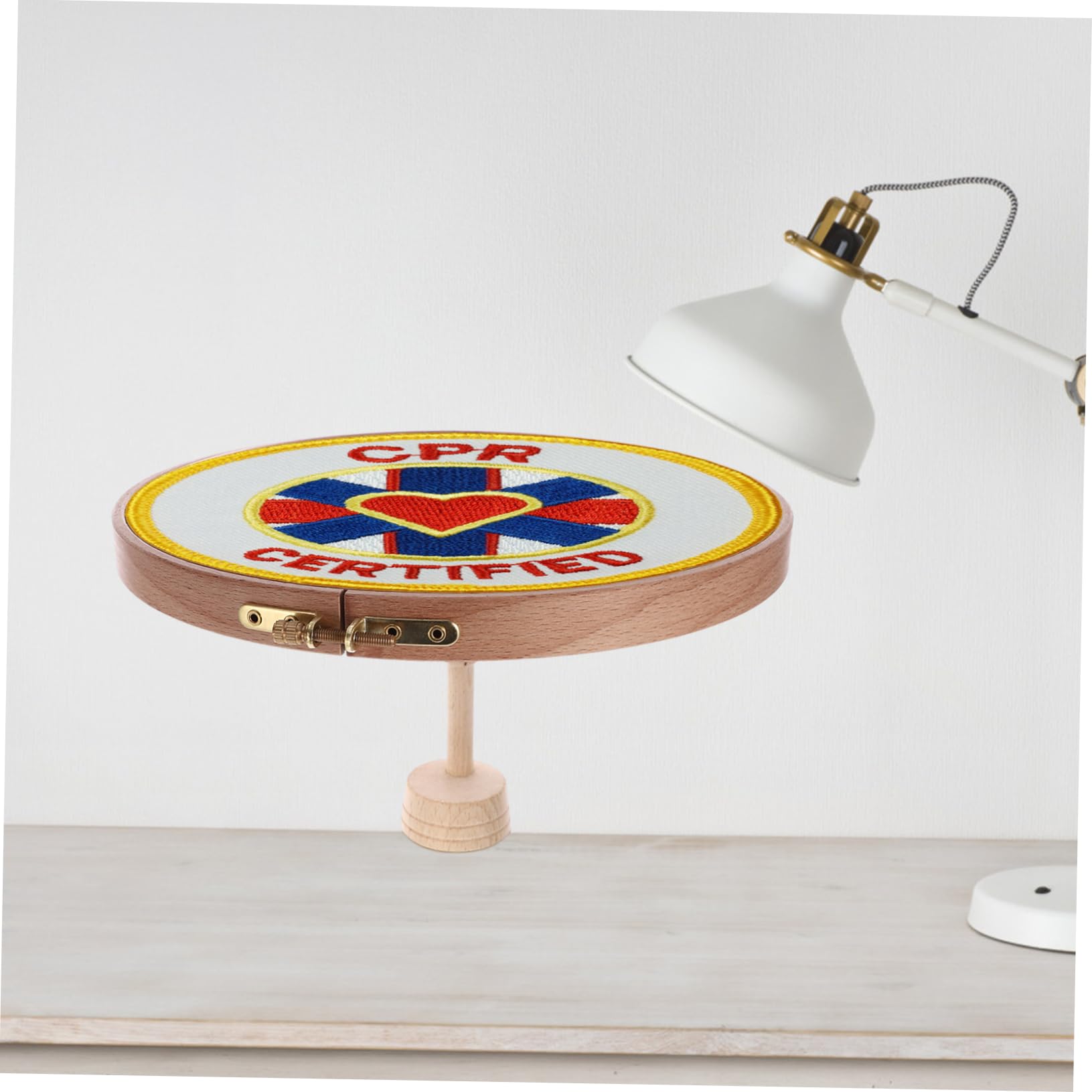 ARTIBETTER Wooden Cross Stitch Rack Embroidery Stand Table Clamp for Frame Embroidery