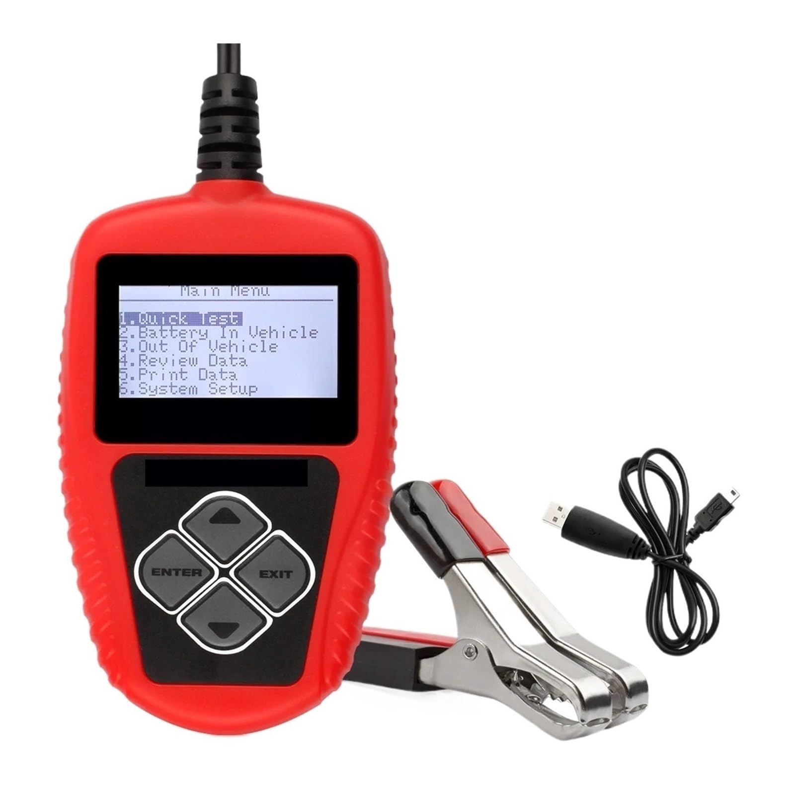 Monitor De BateríA Probador De Batería Coche 12 V, Medidor Digital Alternador Automotriz, Herramienta Diagnóstico, Capacidad Carga 100-2000 CCA Diversas Aplicaciones
