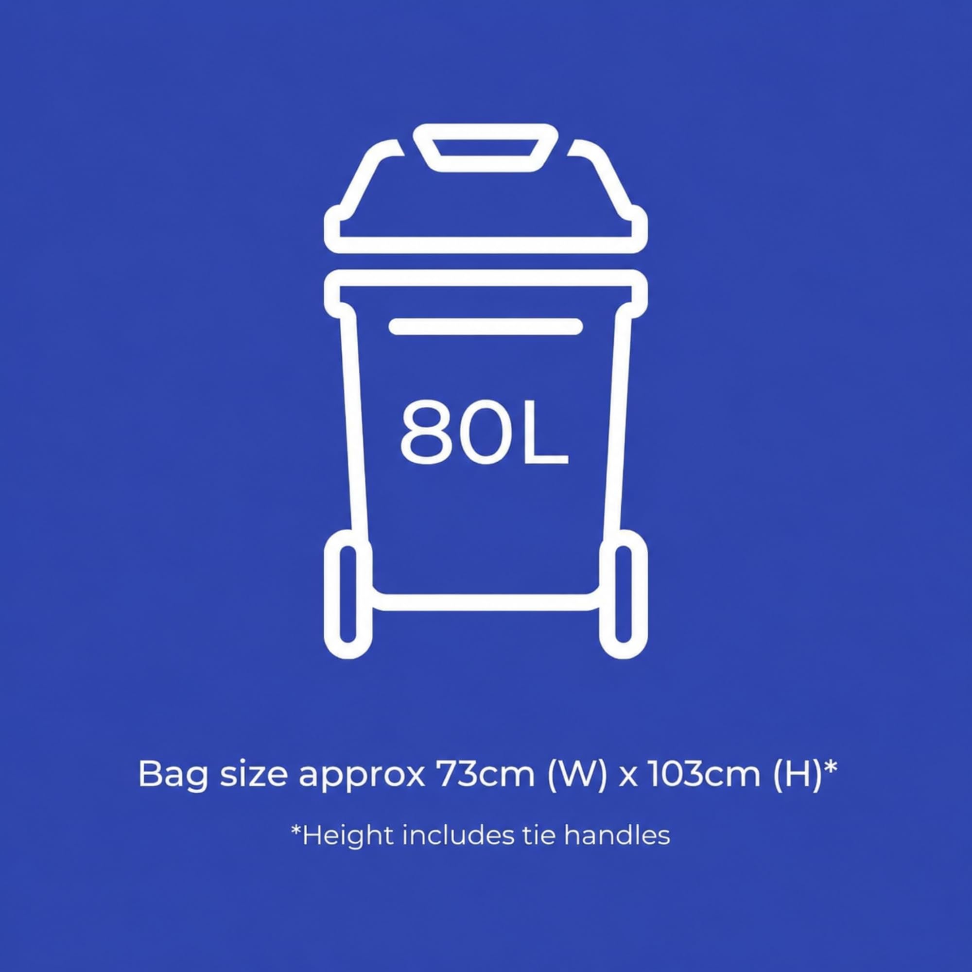 6 bolsas de basura fuertes con mango de amarre = 120 sacos