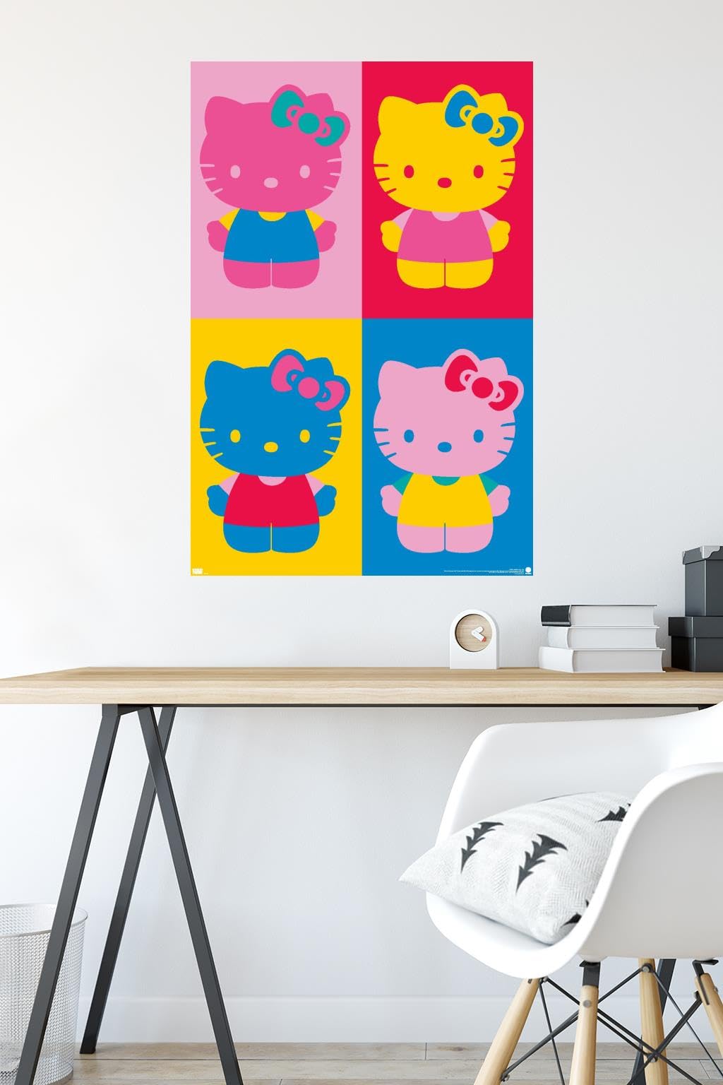Hello Kitty & Kuromi Wall Poster 34x22.4 - Glossy Room Decor Unframed