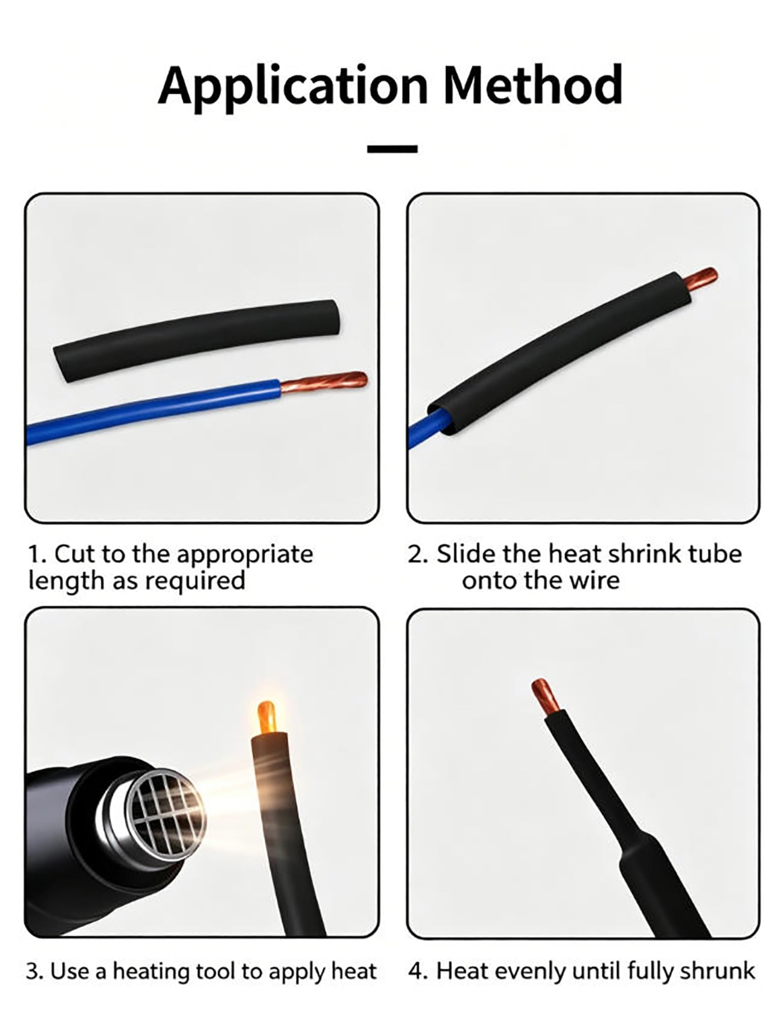 Guaine termorestringenti, rivestimento adesivo a doppia parete per riparazione e isolamento dei cavi, collegamento elettrico durevole, rapporto di restringimento 3:1, confezione da 100