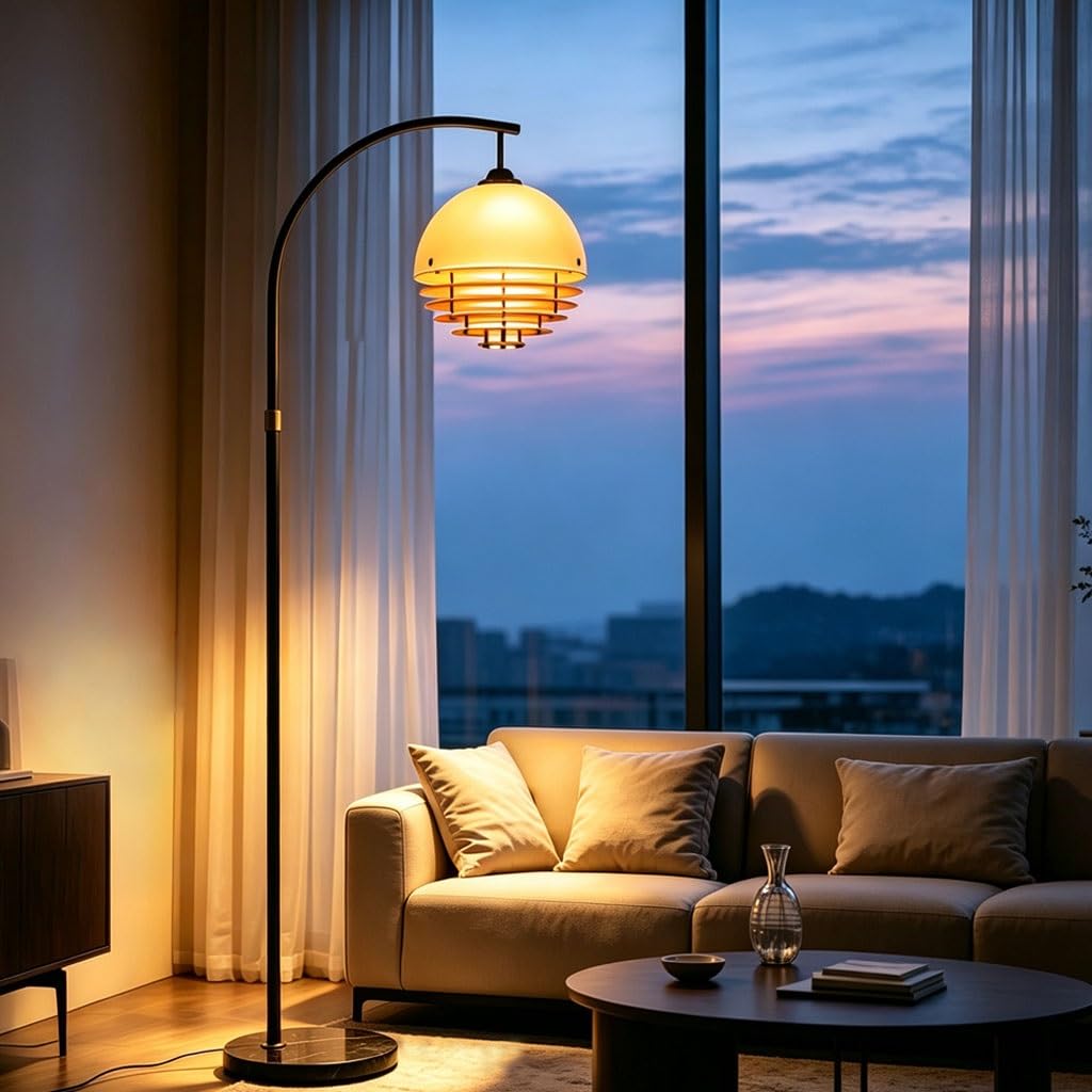 Lámpara De Arco Casquillo E27 Con Interruptor De Pedal Lámpara De Pie Regulable En Altura Hasta 170 Cm Iluminación De Pie Moderna Para Salón Adecuada Para Dormitorio Estudio Y Rincón