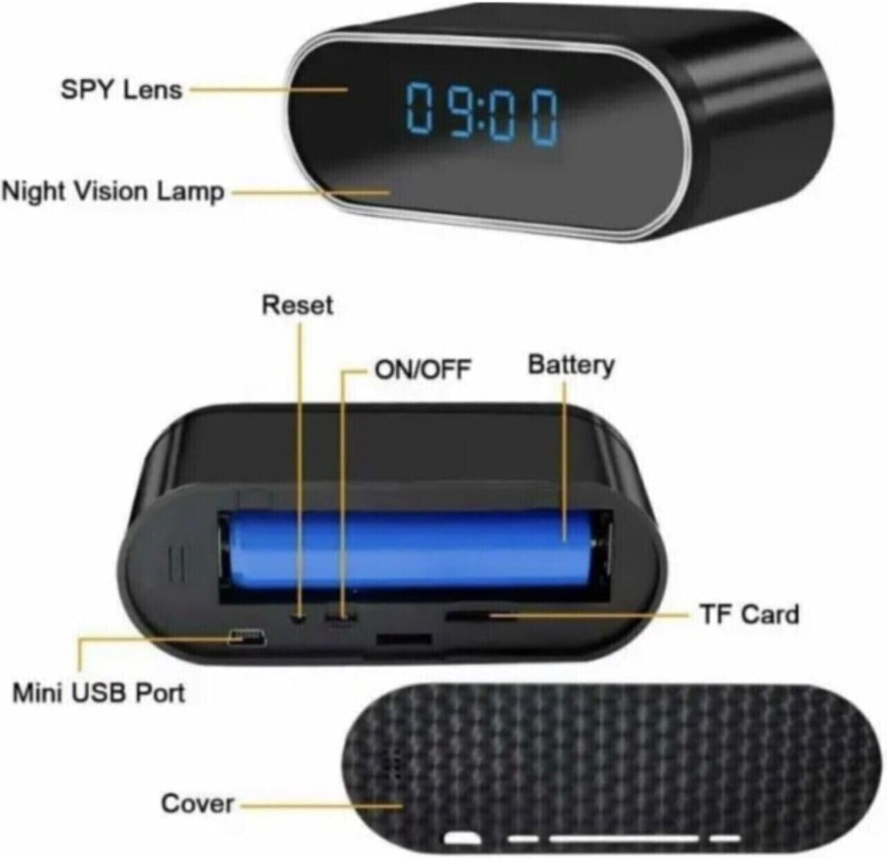 Generico Sveglia Orologio Digitale WIFI Video Audio Con Telecamera Camera