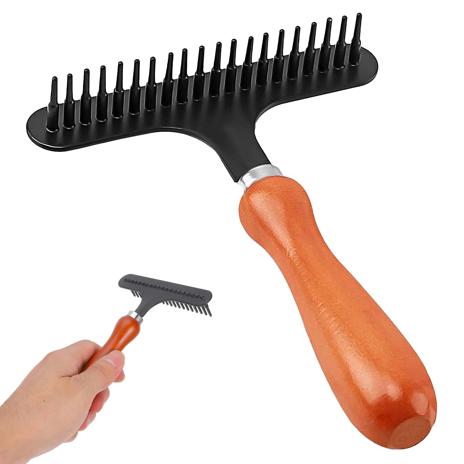 Carpet Pile Brush for Fluffing and Removing, Carpet Rake to Fluff Carpet, Hand Held Carpet Rake, for Home Carpet Sofa Pet Cleaning(15 * 11cm)