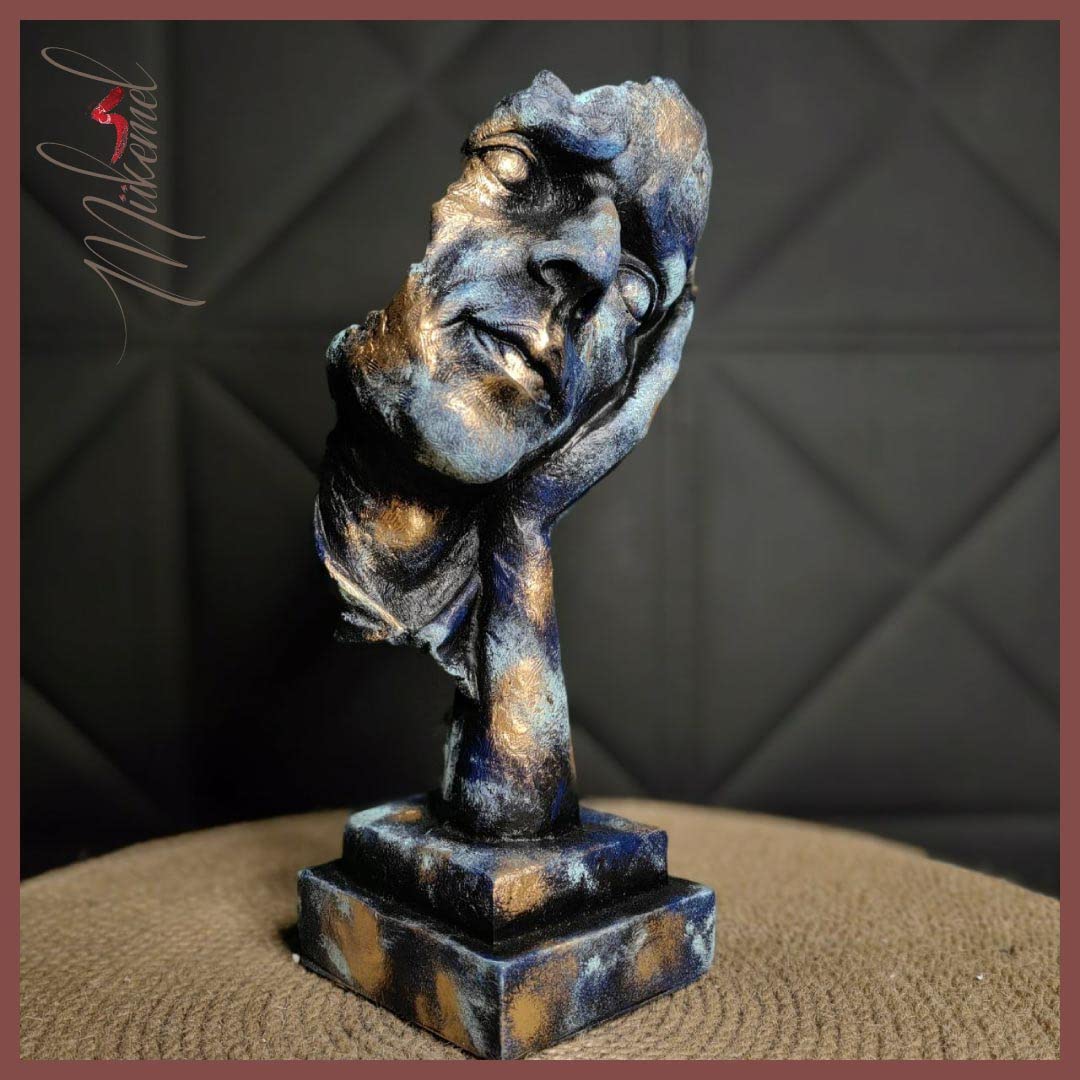 Non parlare male, non vedere male, non sentire male (13 pollici, busto, saggio, statua, scultura, fatto a mano, artigianato, regalo ) Mukemel Designs (vedi nessun male) (non ascoltare il male)