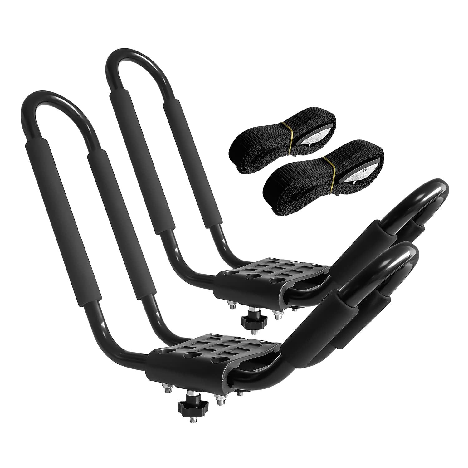 THE WHITE SHOP Heavy Duty Kayak Rack, Kayak Holder Domary 1 Pair Kayak Roof Rack Kayak Canoe Boat Surfboard Roof up Mount Rack for Car SUV Truck Crossbars